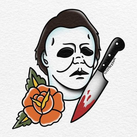 Funko Pop Tattoo, Michael Myers Tattoo, Myers Tattoo, Halloween Pokemon, Halloween Kills, Michael Meyer, Horror Tattoo, Happy October, Halloween Movie