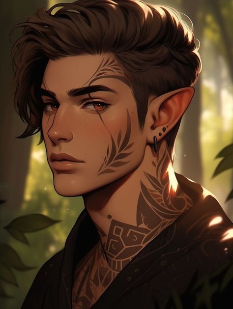 Male Elf Character Art, Half Elf Male Character Design, Fae Character Art, Prince Character Art, Eladrin Male, Fantasy Oc Male, Male Elf Art, Male Elf Character Design, Male Dnd Character Design