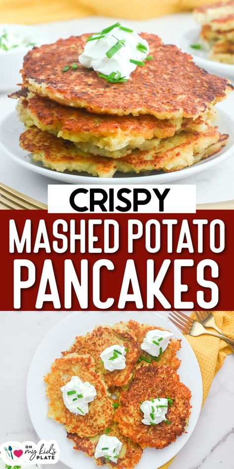 Potato Pancakes Mash Potato Pancakes, Homemade Potato Pancakes, Mashed Potato Pancakes Recipe, Potatoe Recipe, Leftover Mashed Potato Pancakes, Potato Pancakes Recipe, Mashed Potato Pancakes, Potatoe Pancake Recipe, Potato Pancake