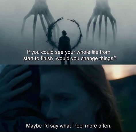 #movie #quote #life #arrival #star #universe #moviequote #scifi #film #alien #lifeforms #space #goodfilm Arrival Movie Quotes, Movie Captions, Arrival Movie, Best Movie Quotes, Cinema Quotes, Movie Dialogues, Denis Villeneuve, Movies Quotes Scene, Character Quotes