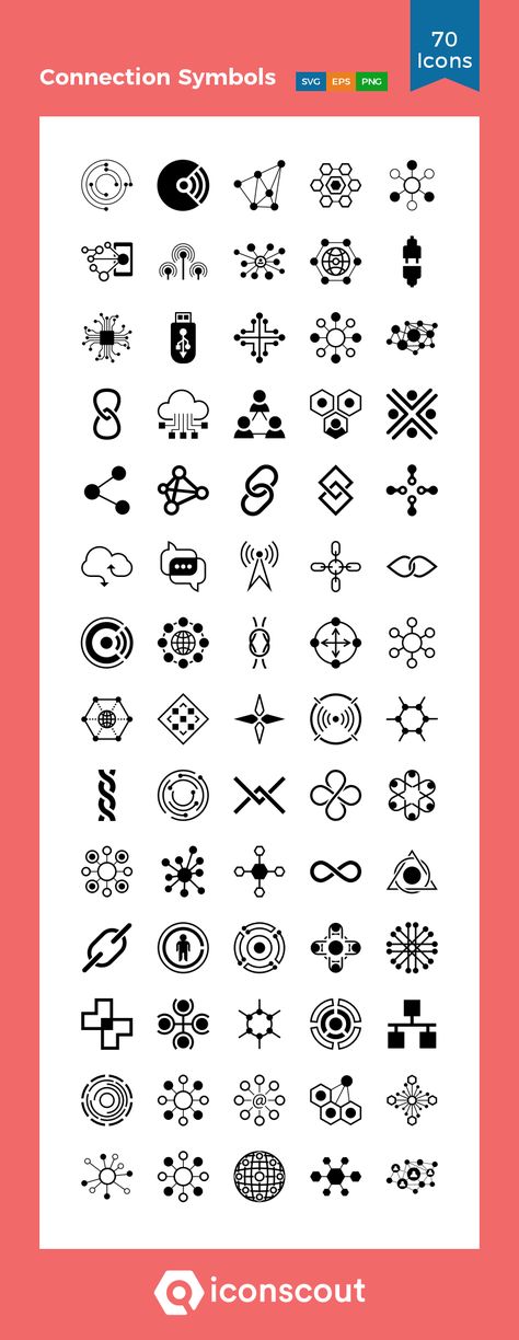 Connection Symbols  Icon Pack - 70 Glyph Icons Symbols For Clothing Brand, Connection Symbol Tattoo, Symbols Of Connection, Symbol For Connection, Connection Logo Design Ideas, Connection Tattoo Symbols, Logo Symbol Design, Connectivity Logo, Creativity Symbol