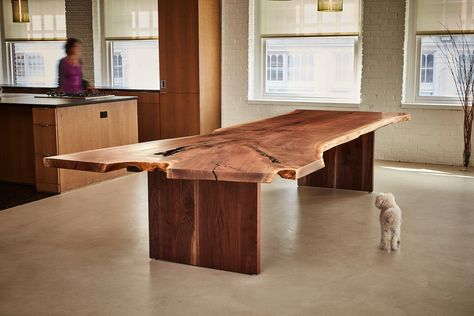 Custom Wood Furniture, Custom Dining Tables, Slab Table, Live Edge Dining Table, Luxury Furniture Brands, Design Event, Live Edge Table, Oak Dining Table, Living Table