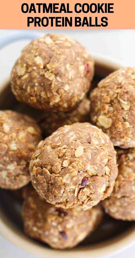 Low Calorie Protein Balls With Protein Powder, Cookie Butter Protein Balls, Oatmeal Cookie Protein Balls, Oatmeal Almond Butter Protein Balls, No Bake Cookie Protein Balls, Copycat Kodiak Protein Balls, High Calorie Protein Balls, Protein Balls With Almond Butter, Protein Balls No Peanut Butter