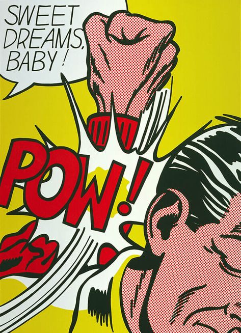 Pop Art Roy Lichtenstein, American Pop Art, Roy Lichtenstein Pop Art, Lichtenstein Pop Art, Sweet Dreams Baby, Pop Art Movement, Pop Art Comic, Roy Lichtenstein, Art Ancien