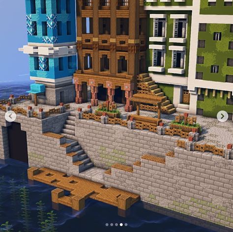 The Front Page Of The Internet, Minecraft Canal City, Minecraft Center Of Town, Minecraft City Center, Minecraft Venice, Minecraft Train Tracks, Minecraft Downtown, Minecraft City Layout, Buildings In Minecraft