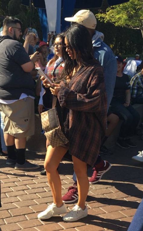 Kylie Kardashian, Kim Kardashian And Kanye West, Kanye West And Kim, Kourtney Kardashian Style, Kim Kardashian Kanye West, Kim And Kanye, Kim Kardashian And Kanye, Disneyland Outfits, Kim Kardashian Style