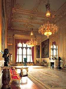 Windsor Castle – Grand Reception Room. Windsor Castle Interior, Inside Castles, Rococo Decor, Palace Interior, English Castles, Castles Interior, Royal Castles, Reception Room, The Royal Collection