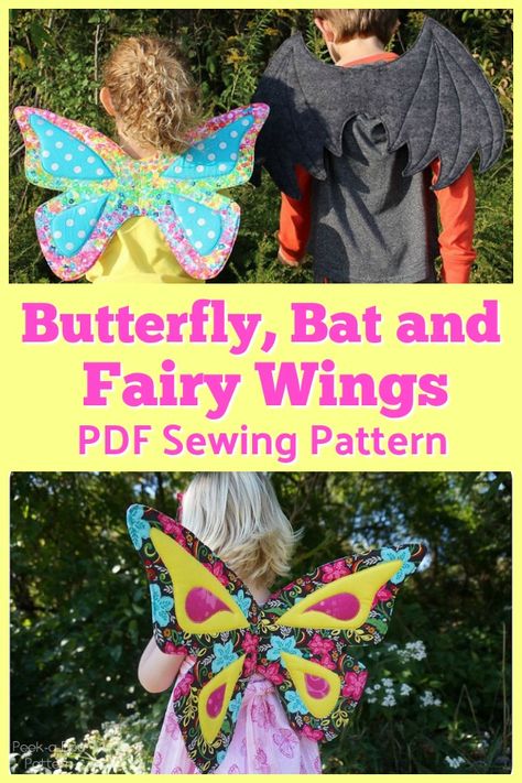 Wings Sewing Pattern, Crochet Butterfly Applique, Wing Shapes, Bat Dragon, Diy Fairy Wings, Butterfly Wings Pattern, Wings Pattern, Crochet Butterfly Pattern, Butterfly Applique