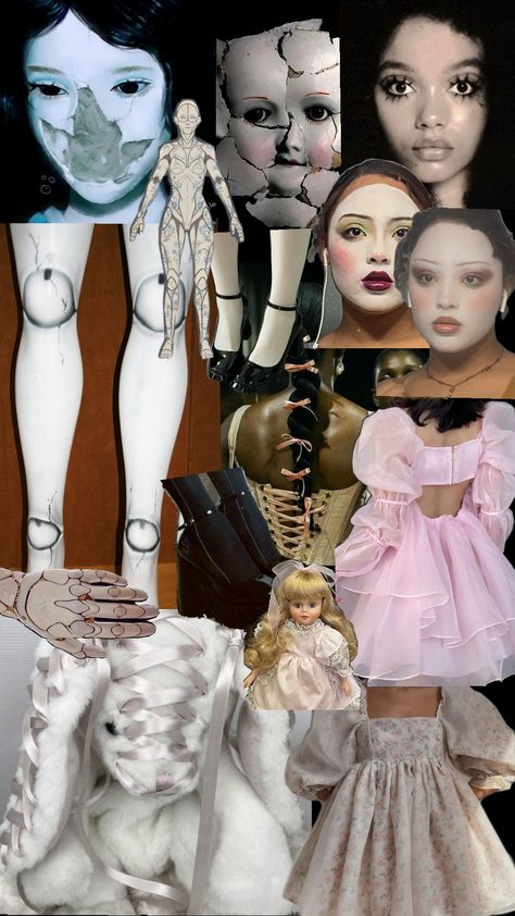 #costumes #porcelaindoll #halloween #coquette Halloween Costume Moodboard, Coquette Halloween Costume, Scary Doll Costume, Doll Costume Halloween, Porcelain Doll Costume, Halloween Coquette, Haunted Doll, Doll Halloween Costume, Scary Dolls