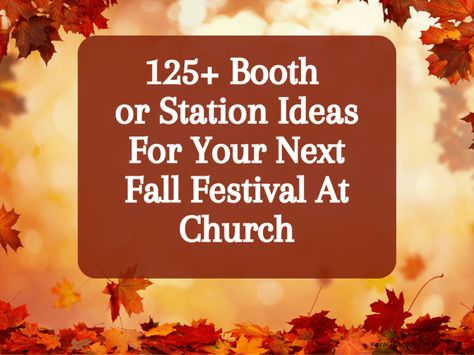 Fall Festival Fundraiser, Church Carnival Games, Fall Festival Booth, Ag Day, Church Halloween, Fall Festival Games, Church Outreach, Festival Games, Festival Booth