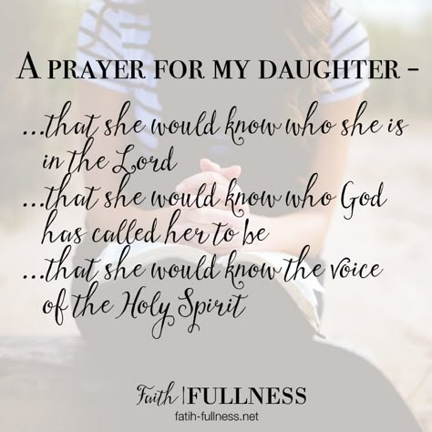 I'm sharing my daily prayer for my daughter. I believe if we pray identity over our kids from a young age they will grow up to be confident & strong in the Lord | Faith-Fullness.net A Prayer For My Daughter, Birthday Daughter From Mom, Happy Birthday Daughter From Mom, Prayer For My Daughter, Prayer For Daughter, Prayers For My Daughter, Young Quotes, Quotes Meditation, Prayer For My Children