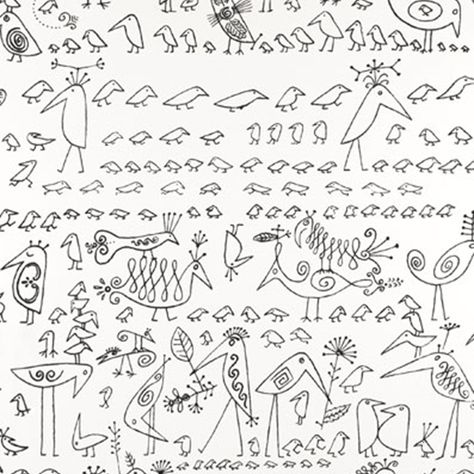 Schumacher - Aviary Saul Steinberg, Schumacher Wallpaper, Luxury Flooring, Schumacher Fabric, Wallpaper Size, Nursery Wallpaper, Pierre Frey, White Wallpaper, Pattern Names