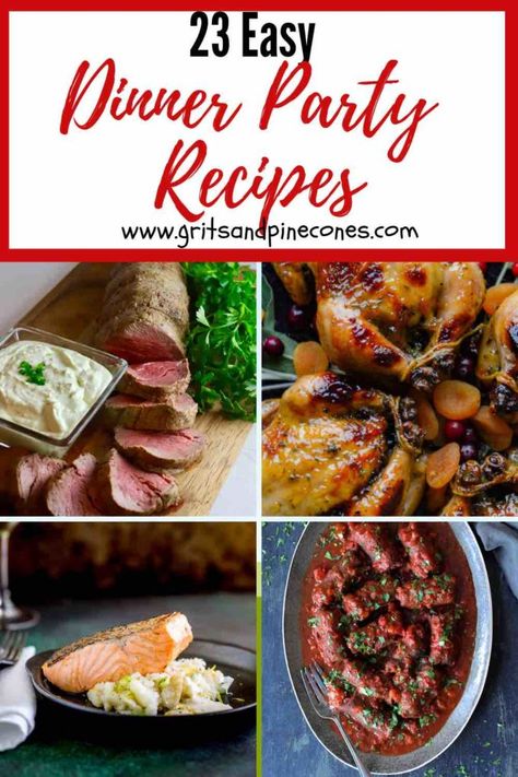 Party Main Course, Dinner Party Main Course, Easy Main Course Recipes, Dinner Party Mains, Easy Dinner Party Recipes, Progressive Dinner, Company Dinner, Dinner Party Menu, Elegant Dinner Party