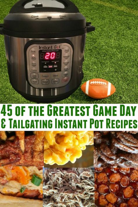 Getting ready for game day? Have a whole menu planned? Make sure you put your Instant Pot to work! Check out this round up with lots of delicious recipe ideas for your super bowl (or any game day) menu. Ribs, meatballs, wings, mac and cheese and more - all Instant Pot recipes! #superbowl #menu #tailgate #instantpot #recipe #mamacheaps Instant Pot Superbowl Recipes, Instant Pot Ribs Recipe, Trophy Diy, Super Bowl Dips, Super Bowl Menu, Easy Super Bowl, Bowl Party Food, Shredded Chicken Recipes, Pressure Cooker Chicken