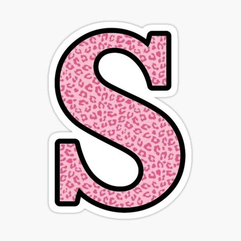 Letter S Cheetah Stickers | Redbubble Preppy Cheetah Print, Preppy Cheetah, Sticker Letters, Wallpaper Preppy, Iphone Wallpaper Preppy, Outfit Boards, $b Wallpaper, S Alphabet, Pink Cheetah Print