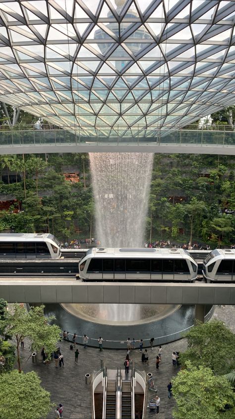 Jewel Changi Airport Singapore, Changi Airport Singapore Aesthetic, Changi Jewel Airport, Jewel Airport Singapore, Jewel Changi Airport Photoshoot, Bandara Singapore, Changi Airport Aesthetic, Singapore Airport Aesthetic, Singapura Aesthetic