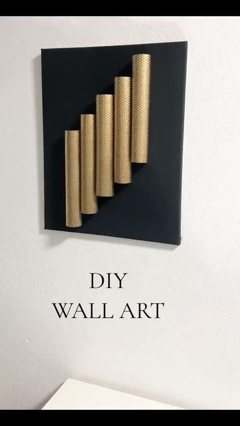 Video credit: @diy_decoration_by_adisa (TikTok) Easy Diy Home Decor, Diy Room Decor Videos, Diy Crafts Love, Easy Diy Room Decor, Diy Canvas Wall Art, Home Decor Idea, Diy Wall Art Decor, Art Decor Diy, Craft Room Decor