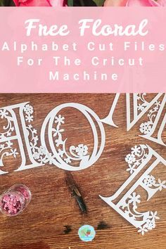 Vinyle Cricut, Cricut Explore Air Projects, Cricut Stencils, Alphabet Templates, Cricut Explore Projects, Idee Cricut, Free Cricut, Projets Cricut, Floral Alphabet