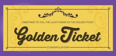 Looking for golden ticket templates to generate stunning tickets for your event with golden color combination? If so then you have landed here at best place because free golden ticket templates are waiting to be found here. As we know that ticket is a tiny piece of paper or card that allows a holder to … Golden Ticket Template, Ticket Party Invitations, Ticket Template Free, Chocolate Factory Party, Wonka Party, Willy Wonka Party, Wonka Chocolate, Golden Ticket, Ticket Template