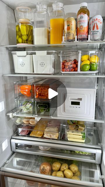 Brooke JuLyn on Instagram: "Comment: RESTOCK and I will send you all the refrigerator organizers plus the lock box and fruit spinner☺️  You can also shop my website and tap any photo for direct links or shop my Amazon Store Idea List: REFRIGERATOR ORGANIZATION   Winner is @rsdstrong 🎊  #amazonhome #amazonhomefinds #sosatisfying #restocking"