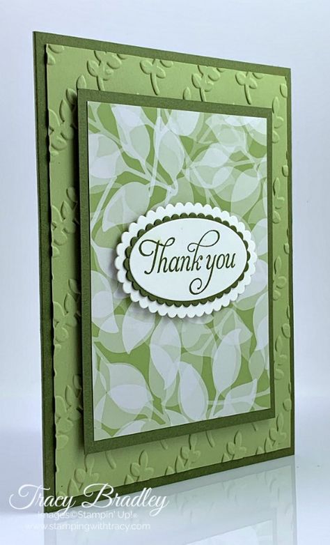 Stampin Up Embossing Folders Cards, Handmade Thank You Cards Ideas, Creative Thank You Cards, Card Sets Handmade, Craft Paper Cards, Thank U Cards, Designer Paper Cards, Handmade Thank You Cards, Country Floral