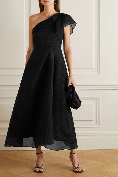 Gaun Dress, Flared Midi Skirt, Silver Cocktail Dress, Midi Dress Formal, Midi Flare Skirt, Roland Mouret, Net A Porter, Bottega Veneta, Dress To Impress