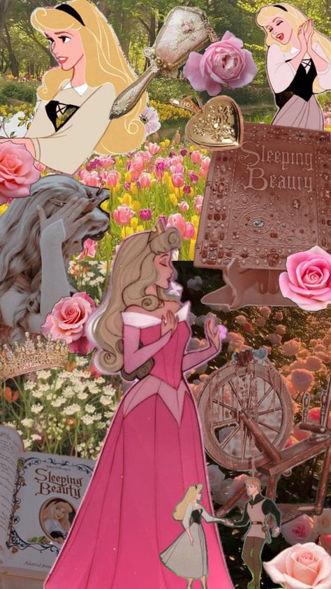 Sleeping Beauty Wallpaper Aesthetic, Sleeping Beauty Wallpaper, Sleeping Beauty Aesthetic, Aurora Wallpaper, Beauty And The Beast Movie, Disney Princess Aurora, Disney Princess Fan Art, Princess Wallpaper, Disney Collage