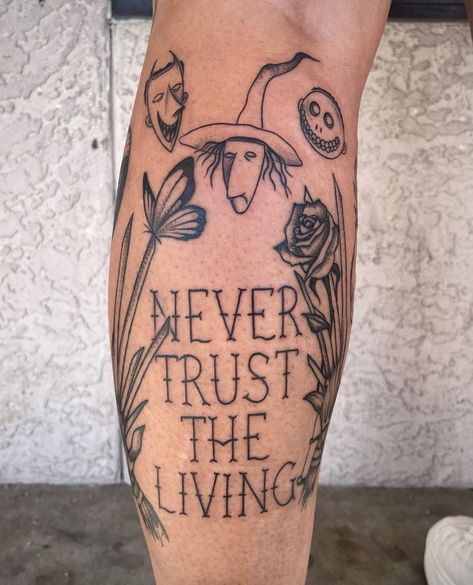 Trust No One Tattoo For Women, Trust Issues Tattoo, Never Trust The Living Tattoo, Living Tattoo, Never Trust The Living, Discreet Tattoos, Trust No One, Never Trust, Trust Issues