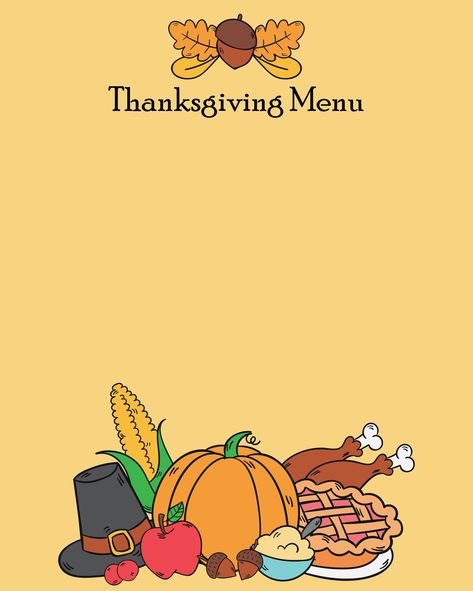 Friendsgiving Menu Template, Thanksgiving Menu Printable, Thanksgiving Menu Template, Menu Planning Template, Thanksgiving Healthy, Thanksgiving Menu Planning, Thanksgiving Menu Planner, Free Printable Menu, Free Menu Templates