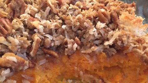 Thanksgiving Luncheon, Healthy Chocolate Mug Cake, Sweet Potato Pecan, Pecan Topping, Avocado Chocolate Pudding, Sweet Potato Recipes Casserole, Potatoe Casserole Recipes, Coconut Pecan, Chocolate Mug Cakes