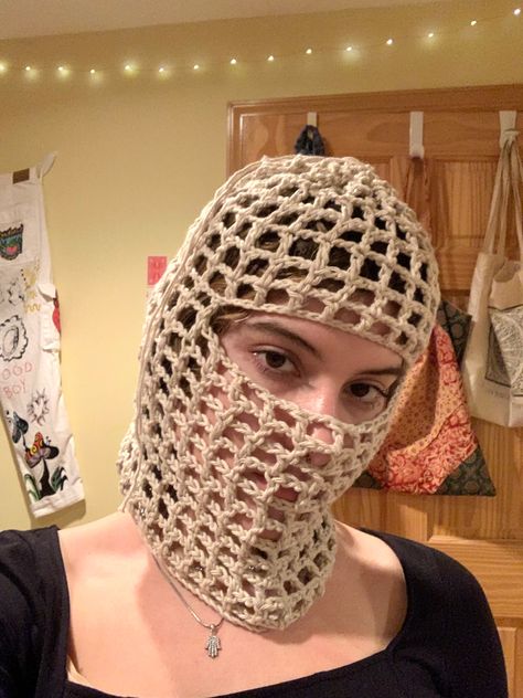 Mesh Balaclava, Crochet Net, Bad Brains, Crochet Men, Crochet Stitches Guide, Crochet Clothing And Accessories, Crochet Set, Crochet Lovers, Baklava