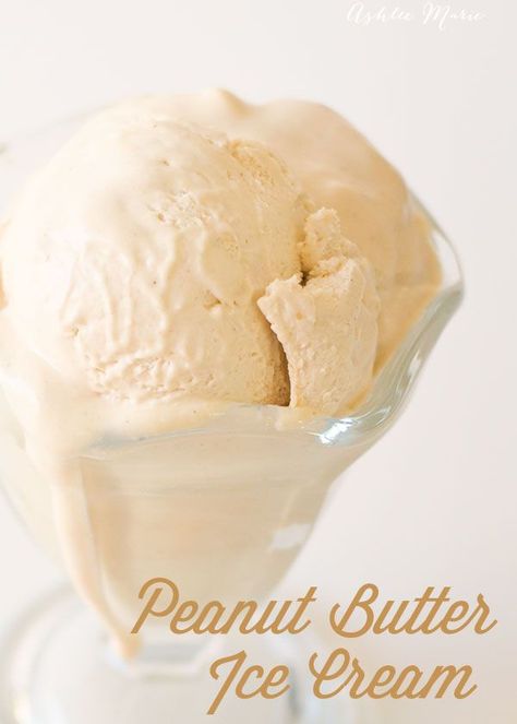 The BEST Peanut Butter Ice cream recipe you'll ever have! it's creamy with a wonderful peanut butter flavor.  I love it alone, with chocolate brownies or with peanut butter cookies!  Mmmm Maybe all three? Peanut Butter Ice Cream Recipe, Butter Ice Cream, Gelato Ice Cream, Cream Custard, Ice Cream Maker Recipes, Peanut Butter Ice Cream, Yummy Ice Cream, Homemade Ice Cream Recipes, Frozen Custard