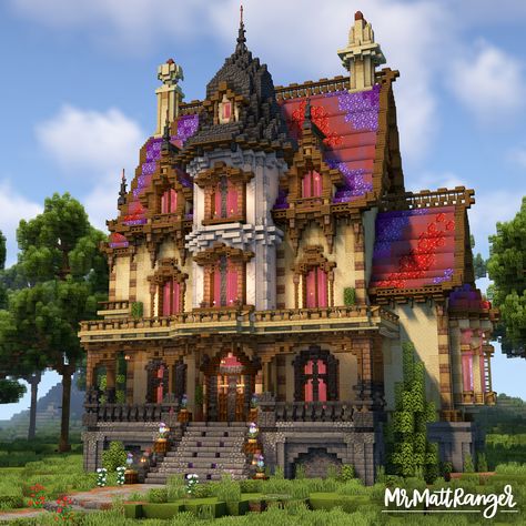 Fantasy Victorian, Minecraft Medieval House, Minecraft Shops, Minecraft Kingdom, Case Minecraft, Minecraft Mansion, Minecraft Structures, Minecraft House Plans, Minecraft Cottage