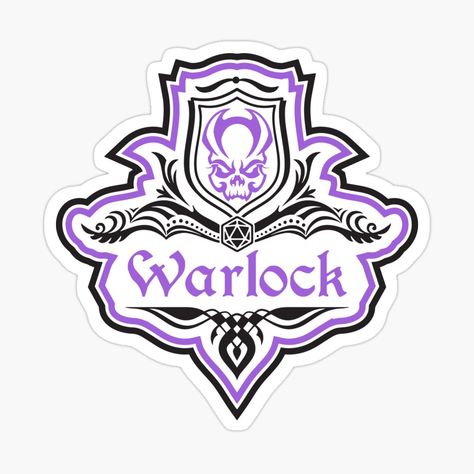 "D&D Warlock Class | Dungeons and Dragons Fancy Emblem" Pin for Sale by sunburstrpg | Redbubble Dnd Classes, Dark Elf, Buttons Pinback, Dungeons And Dragons, Top Artists, Science Poster, Stranger Things Fanart, Sell Your Art, Vinyl Decal Stickers