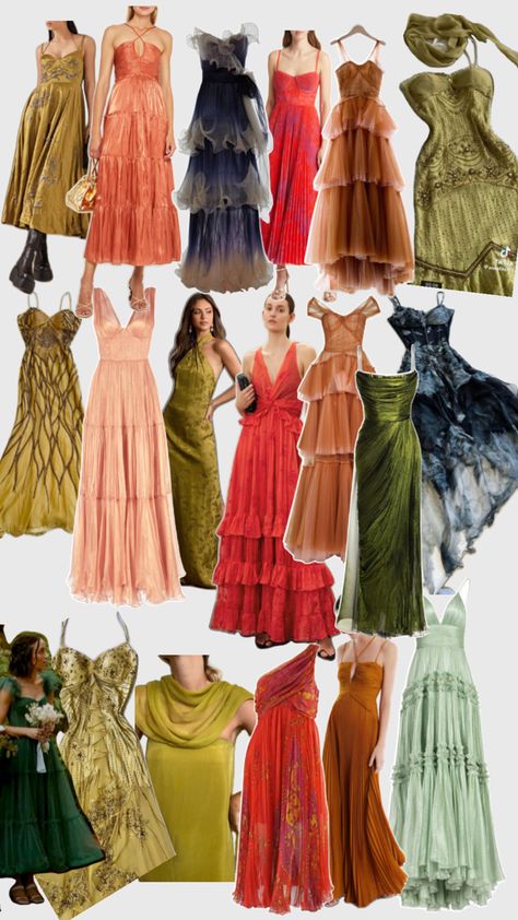 Bridesmaid Dresses Eclectic, Bridesmaid Dresses 90s, Color Palette Bridesmaid Dresses, Hippie Bridesmaid Dresses, Eclectic Bridesmaid Dresses, Frat Wedding, Fun Bridesmaid Dresses, Non Traditional Bridesmaid Dresses, Outfit Boda