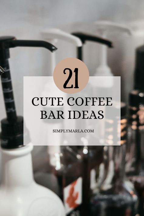 HEY EVERYONE! WE ARE SO EXCITED TO SHARE 21 BEST COFFEE BAR IDEAS FOR YOU TO TRY OUT! CHECK OUT HOW TO CREATE A PERFECT DISPLAY FOR YOUR MORNING COFFEE. THESE IDEAS ARE PERFECT IF YOU WANT TO CREATE AN ENTIRE COFFEE BAR OR IF YOU ARE TRYING TO MAKE THE MOST OF YOUR SMALL COUNTER SPACE. WE HAVE IDEAS THAT YOU WILL FALL IN LOVE WITH. #KITCHENCOUNTER #STATIONSMALL #SMALLSPACES #KITCHEN #KITCHENCOUNTERSMALL #FORSMALLSPACES #DIY #FORWEDDING #CHRISTMAS Coffee Bar Inside Kitchen Cabinet, Espresso Machine Station Bar Ideas, Cute Coffee Bar Ideas, Counter Top Coffee Bar, Coffee Station Ideas Countertop, Coffee Bar Ideas Kitchen, Cute Coffee Bar, Industrial Coffee Bar, Small Kitchen Counter