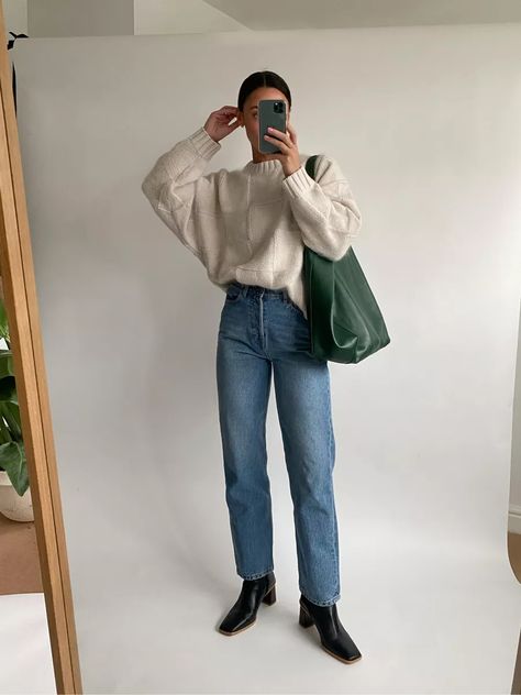 Straight Jeans Outfit, Outfit Jeans, Jeans Outfit, Outfit Inspo Fall, Winter Fashion Outfits, Fall Winter Outfits, Jean Outfits, Straight Jeans, Autumn Winter Fashion