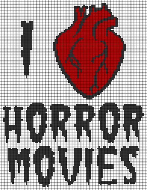 Alpha pattern #162397 | BraceletBook Scary Pixel Art Grid, Crochet Horror Blanket, Crochet Grid Patterns Horror, Alpha Patterns Horror, Ghostface Alpha Pattern, Beetlejuice Alpha Pattern, Horror Cross Stitch Pattern, Crochet Grid Patterns 20x20, Horror Alpha Pattern