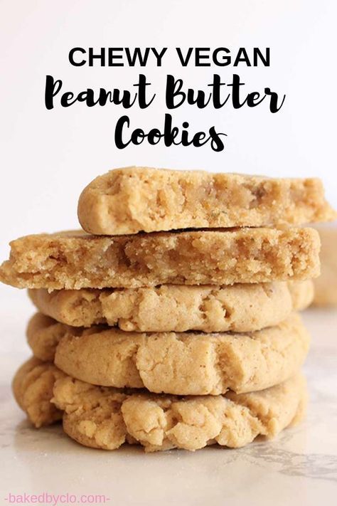 Vegan Peanut Butter Cookies, Dessert Oreo, Dessert Vegan, Cookies Healthy, Chewy Peanut Butter Cookies, Vegan Cookies Recipes, Simple Dessert, Healthy Food Facts, Desserts Vegan