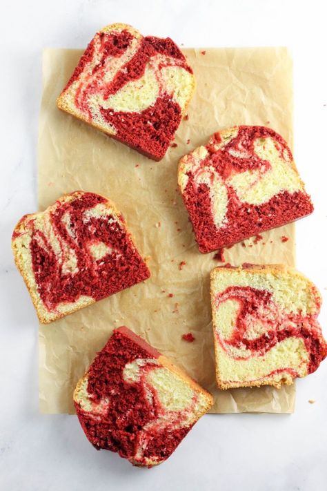 Swirl Pound Cake, High Altitude Baking, Vegan Wedding Cake, Swirl Cake, Pound Cake Recipe, Red Cake, Chocolate Wedding Cake, Marble Cake, Just Bake