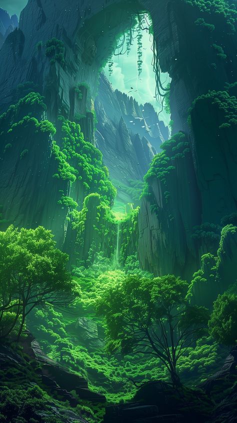 Best Nature Wallpapers, Fantasy Forest, Pretty Landscapes, Fantasy Places, Cool Wallpapers Art, Landscape Drawings, Fantasy Art Landscapes, Wallpapers Backgrounds, Magical Forest