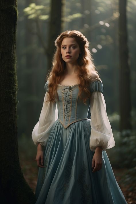 Giselle from Enchanted dressed in the aesthetic of Luc 0 English Medieval Clothing, Narnia Outfit Ideas, Midevil Dresses Princesses, Medieval Dress Royal, Fairytail Dress, Medieval Dress Aesthetic, Giselle From Enchanted, Narnia Outfits, Narnia Dresses