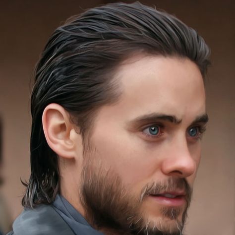 Slick Back Long Hair Long Slicked Back Hair, Mens Slicked Back Hairstyles, Professional Hairstyles For Men, Slick Back Haircut, Pulled Back Hairstyles, Slick Back, Hair Pulling, Slicked Back Hair, Corte De Cabelo Masculino