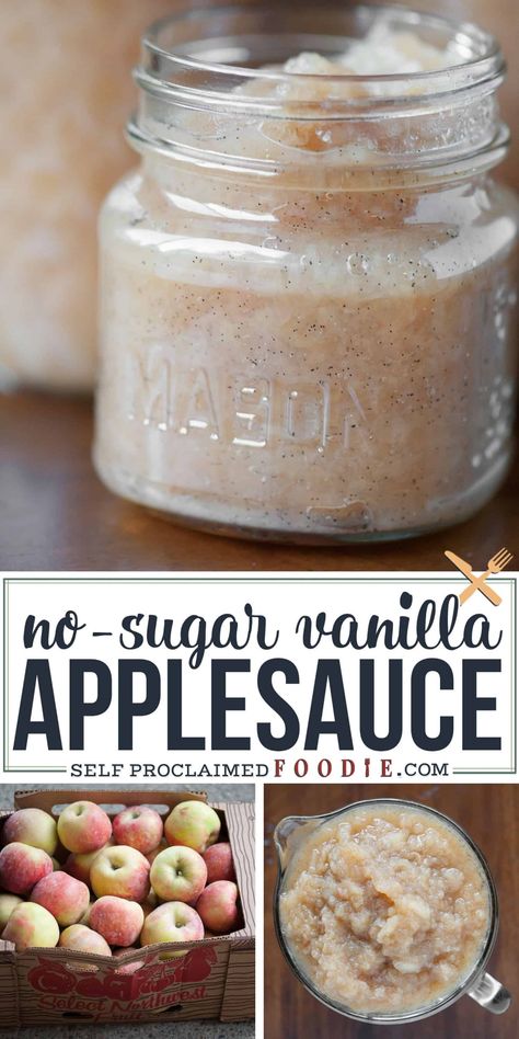 Crockpot Applesauce No Sugar, Honeycrisp Apple Recipes Healthy, Honeycrisp Applesauce, Healthy Apple Sauce, Homemade Applesauce Crockpot, Honeycrisp Apple Recipes, Vanilla Applesauce, Sugarless Recipes, Preserving Produce