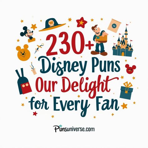 ✨ Dive into a magical world of chuckles with "230+ Disney Puns Delight for Every Fan"! From "Mickey to be Kidding!" to "It's a Small World of Humor", these puns are sure to make your heart soar higher than Dumbo! Perfect for sharing giggles and Disney vibes! 🎉 #DisneyPuns #DisneyFans #puns #Humor #MagicMoment #DisneyLife #FunnyQuotes Dentist Puns, Disney Puns, Christmas Puns, Disney Musical, Classic Disney Characters, Classic Characters, Timon And Pumbaa, It's A Small World, Disney Life