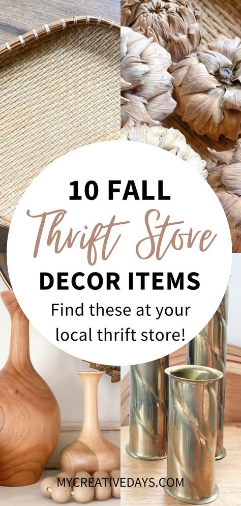 Decorate your home for fall with our top 10 fall home decor ideas that you can find at your local thrift store! Fall budget home decorating ideas to get the perfect cozy fall home feel this season. fall decor ideas for the home 2022 Decorating With Plates Display, Best Fall Decorating Ideas, Farmhouse Autumn Decor Living Room, Thrift Store Fall Decor Diy, Fall Decor Traditional Home, Thrift Store Items, Decorate For Fall On A Budget, Vintage Fall Table Decor, Unusual Fall Decor