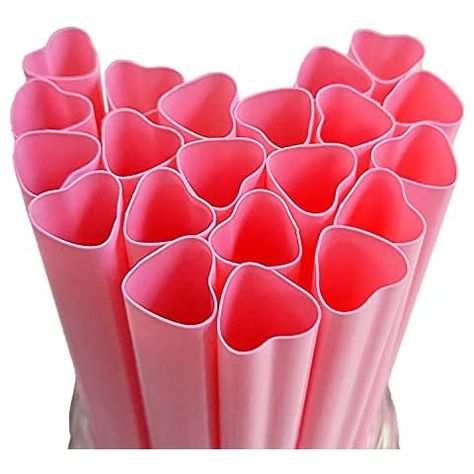 Amazon.com: The best MOON 100pcs Heart Shaped Pink Straws Disposable Drinking Cute Straw Individually Wrapped Pink Plastic Straw Valentines day Cocktail Birthday Party Bridal Shower Wedding Supplies : Health & Household Valentines Day Champagne, Cocktail Birthday Party, Straw Valentine, Heart Straws, Kids Bridal, Valentine Party Favors, Valentines Baby, Valentines Baby Shower, Smoothie Straw