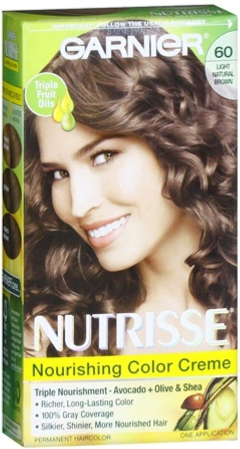 Garnier Nutrisse Haircolor - 60 Acorn (Light Natural Brown) 1 Each (Pack of 3) >>> More info could be found at the image url. (This is an affiliate link) Light Brown Hair Dye, Vidal Sassoon Hair Color, Colored Hair Roots, Schwarzkopf Hair Color, How To Dye Hair At Home, Hair Mascara, Grey Hair Coverage, Honey Brown Hair, Brown Hair Dye