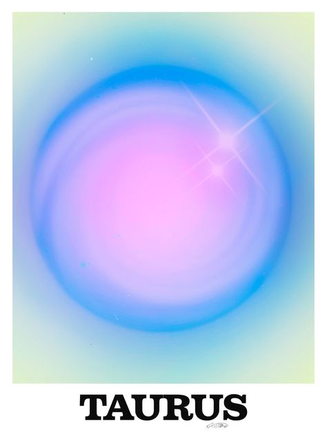 Taurus Aura Wallpaper, Aura Taurus, Taurus Aura, Pretty Energy, Taurus Wallpaper, Aura Art, Beach Wall Collage, Pastel Poster, Gradient Print