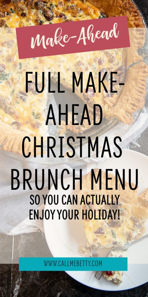 Christmas Brunch Drinks, Brunch Menu Ideas, Brunch Christmas, Christmas Brunch Menu, Christmas Morning Brunch, Christmas Brunch Recipes, Make Ahead Brunch, Christmas Breakfast Recipe, Christmas Buffet